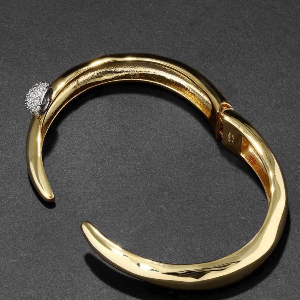 Brand New with Tag Alexis Bittar Solanes Pavé Orb Bypass Hinge Bracelet - Picture 3 of 8